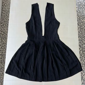 ZARA Brand New Black low V-neck mini dress